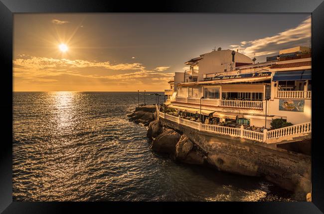 Beautiful La Caleta Sunset Framed Print by Naylor's Photography