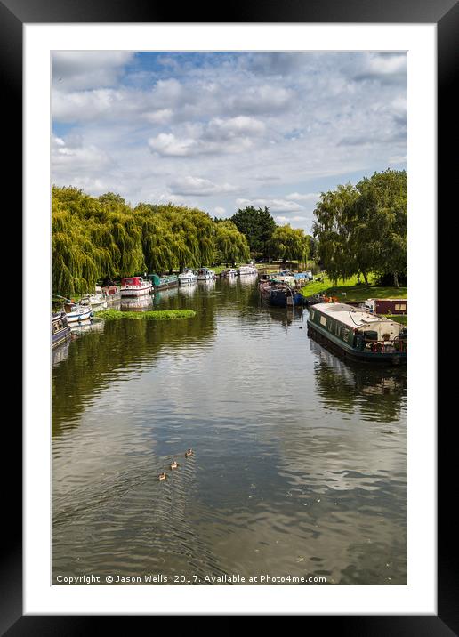 Trio of ducks on the River Great Ouse Framed Mounted Print by Jason Wells
