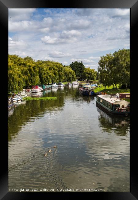 Trio of ducks on the River Great Ouse Framed Print by Jason Wells