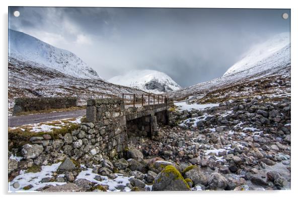 Highland bridge Acrylic by Jonathon barnett