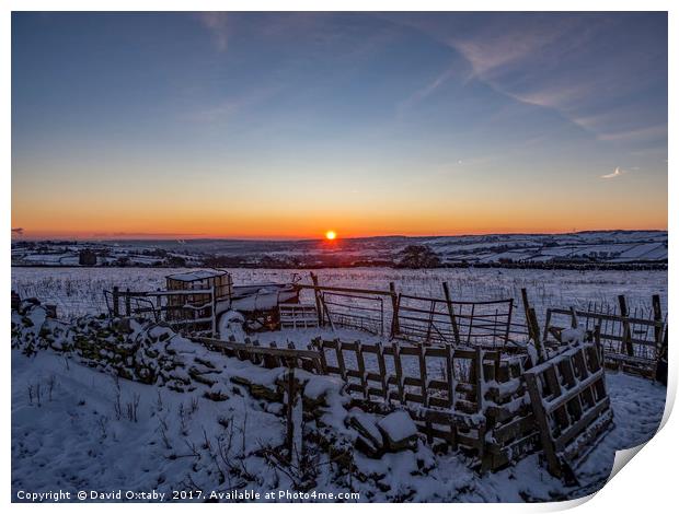 Sun Rising over Bradford Print by David Oxtaby  ARPS