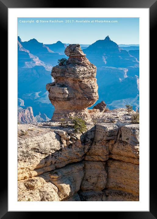Rock Tower, Grand Canyon Framed Mounted Print by Steve Rackham