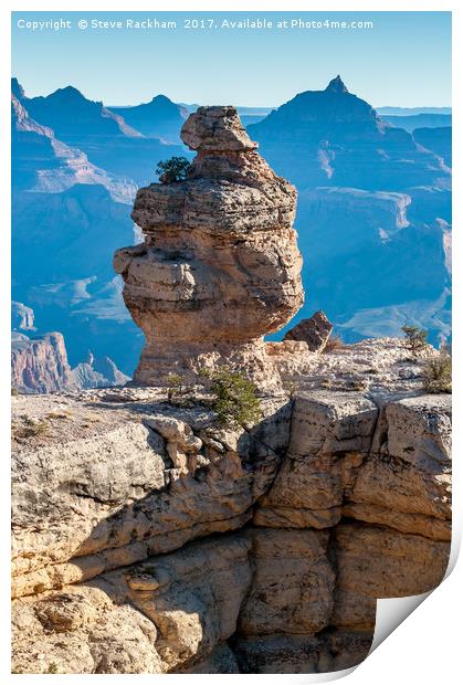 Rock Tower, Grand Canyon Print by Steve Rackham