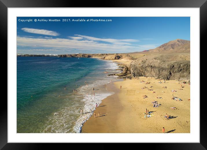 Lanzarote Beach Framed Mounted Print by Ashley Wootton