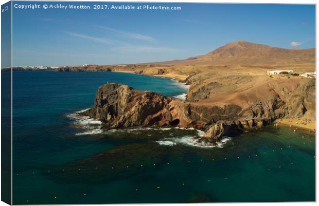 Papagayo Headland, Lanzarote Canvas Print by Ashley Wootton