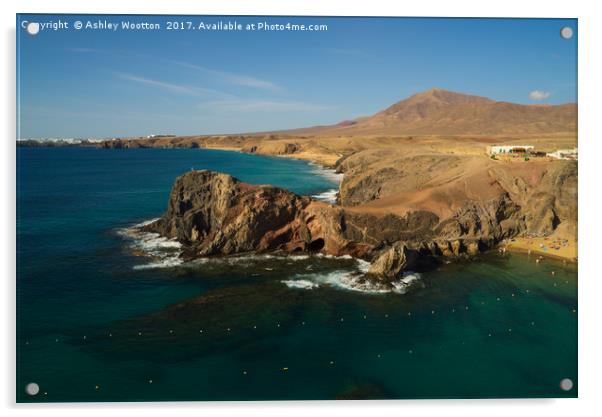 Papagayo Headland, Lanzarote Acrylic by Ashley Wootton