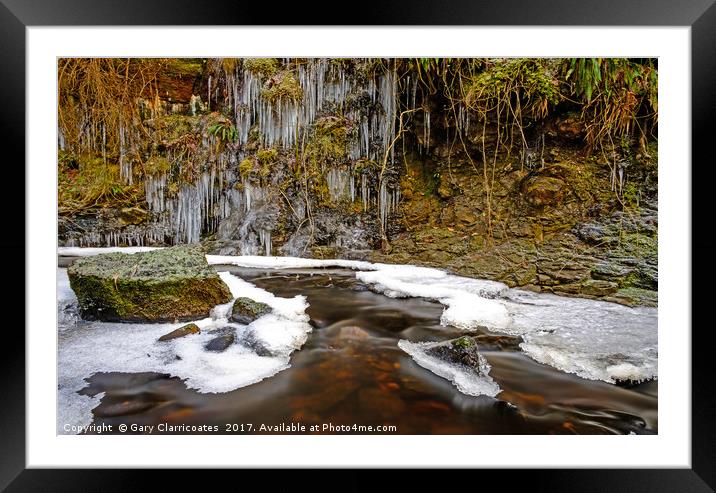 Snow and Ice Framed Mounted Print by Gary Clarricoates