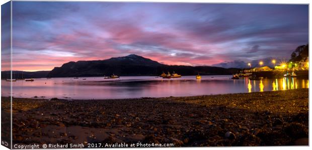 Loch Portree in early morning before sunrise at 07 Canvas Print by Richard Smith