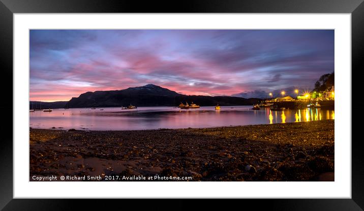 Loch Portree in early morning before sunrise at 07 Framed Mounted Print by Richard Smith