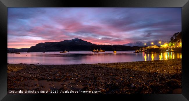 Loch Portree in early morning before sunrise at 07 Framed Print by Richard Smith