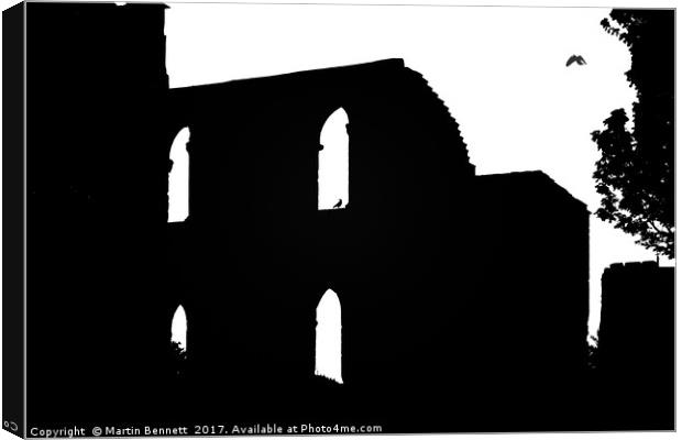 Silhouette of Malmesbury Abbey Canvas Print by Martin Bennett