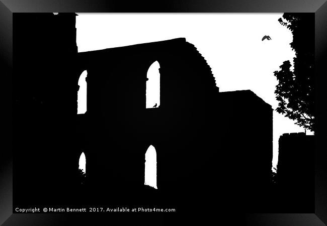 Silhouette of Malmesbury Abbey Framed Print by Martin Bennett