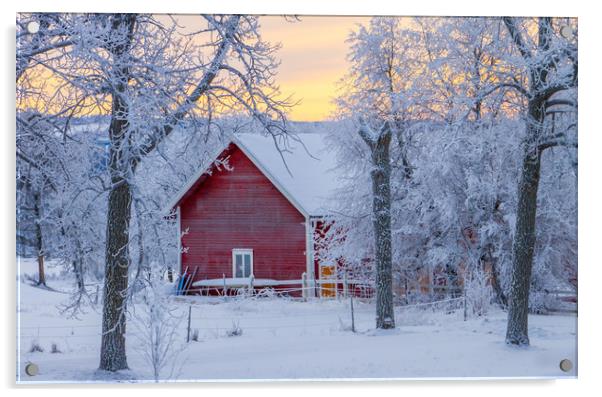 A cold winter day in Sweden Acrylic by Hamperium Photography