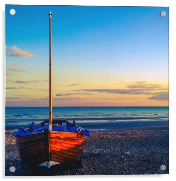 Fishing boat on Hastings Beach Acrylic by Richard May