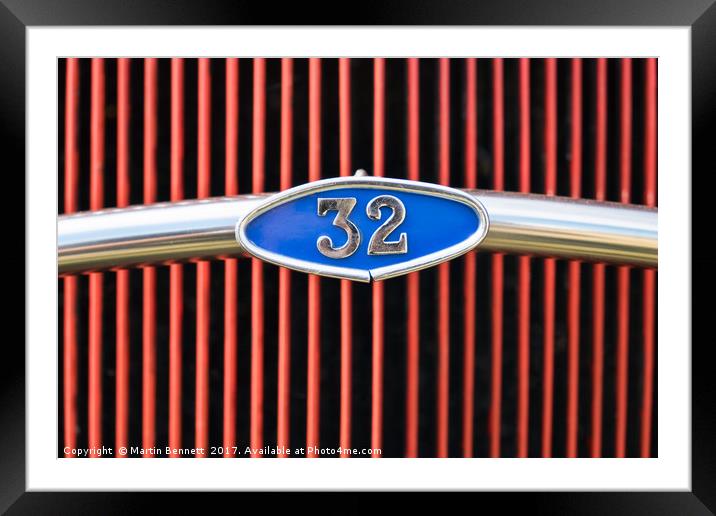 32 Ford Framed Mounted Print by Martin Bennett