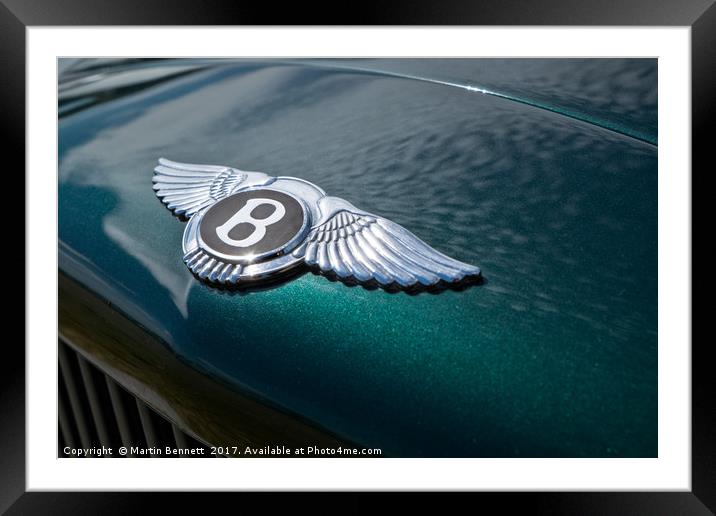 Bentley reflections Framed Mounted Print by Martin Bennett