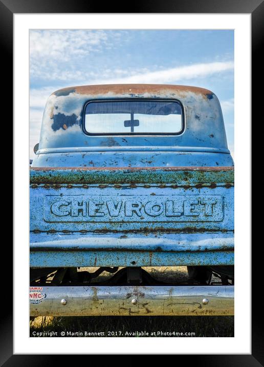 Chevy patina Framed Mounted Print by Martin Bennett
