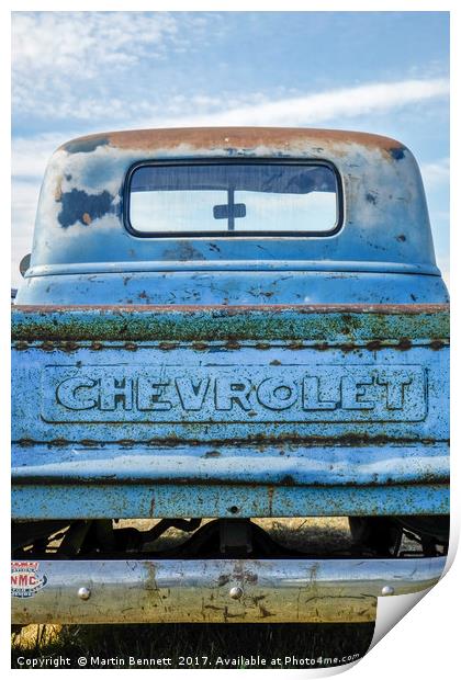 Chevy patina Print by Martin Bennett