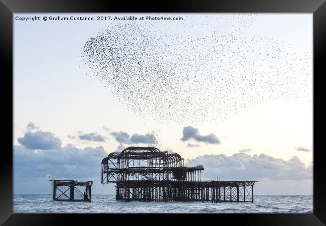 Brighton West Pier Framed Print by Graham Custance