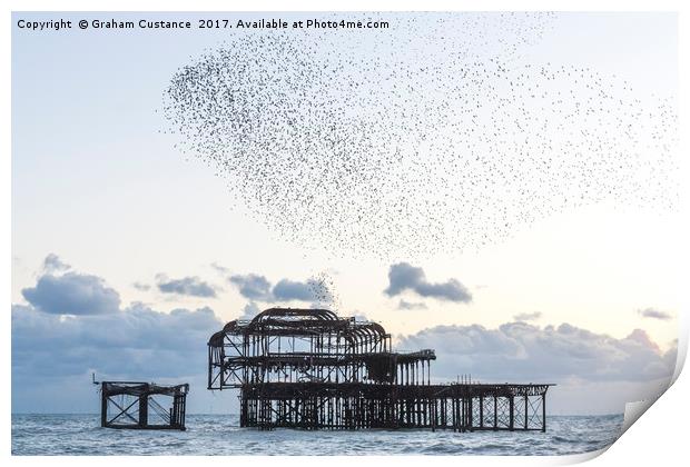 Brighton West Pier Print by Graham Custance