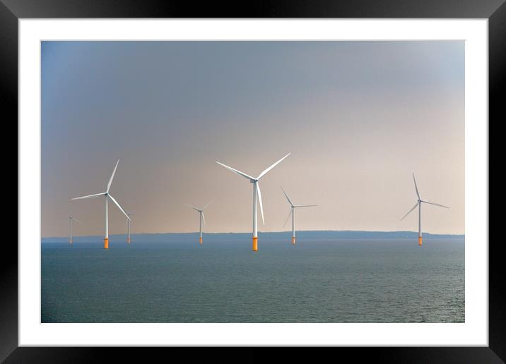 Windfarm Framed Mounted Print by David Tanner