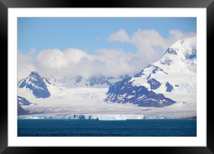 Glacier and Mountains Framed Mounted Print by Carole-Anne Fooks