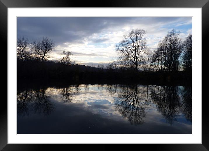 Reflections on the Yare Framed Mounted Print by Darren Burroughs