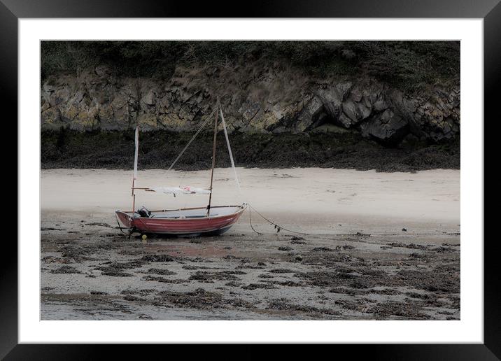 The little boat Framed Mounted Print by David Tanner
