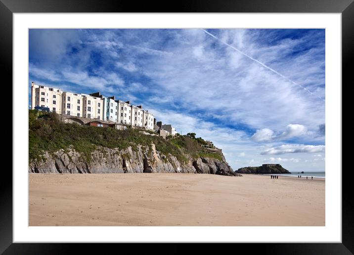 South Beach, Tenby Framed Mounted Print by David Tanner