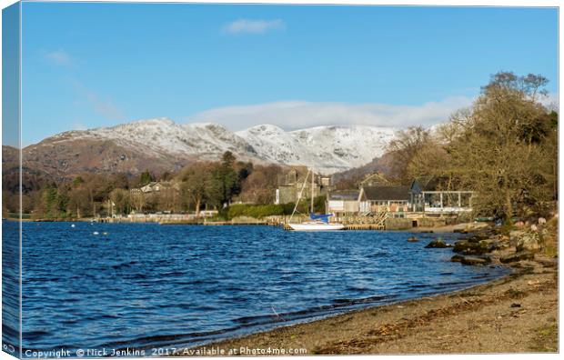 Windermere and the Fairfield Horseshoe Cumbria Canvas Print by Nick Jenkins