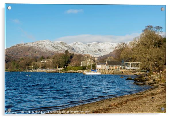 Windermere and the Fairfield Horseshoe Cumbria Acrylic by Nick Jenkins