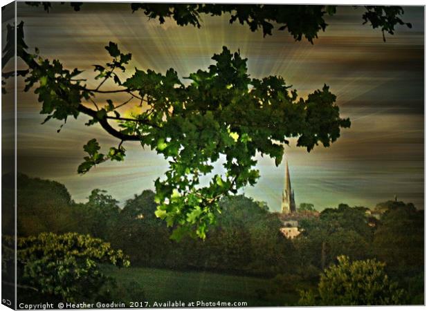 Evening in the Park Canvas Print by Heather Goodwin