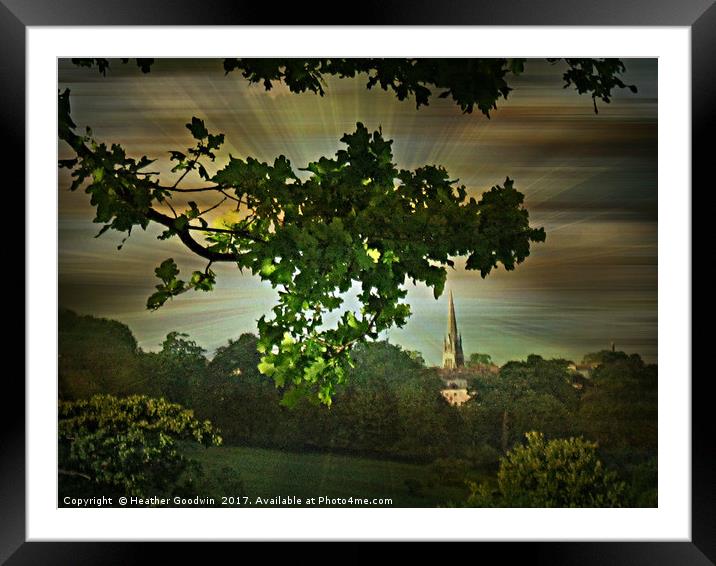 Evening in the Park Framed Mounted Print by Heather Goodwin