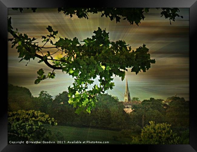 Evening in the Park Framed Print by Heather Goodwin