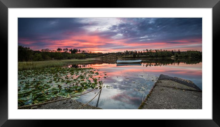 Loch Rusky at Dawn Framed Mounted Print by George Robertson