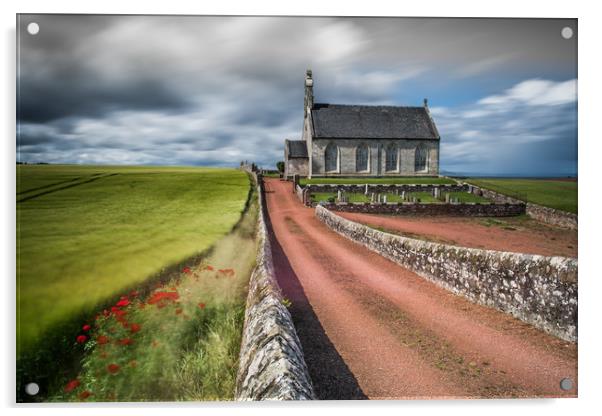 Boarhill Church, Fife , Scotland Acrylic by George Robertson