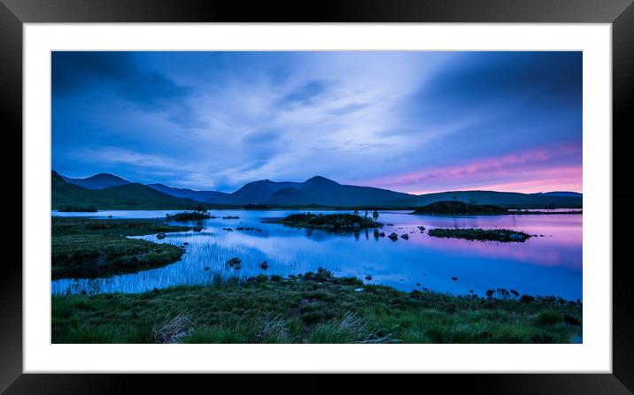 Midsummer at Lochan na h-achlaise Framed Mounted Print by George Robertson