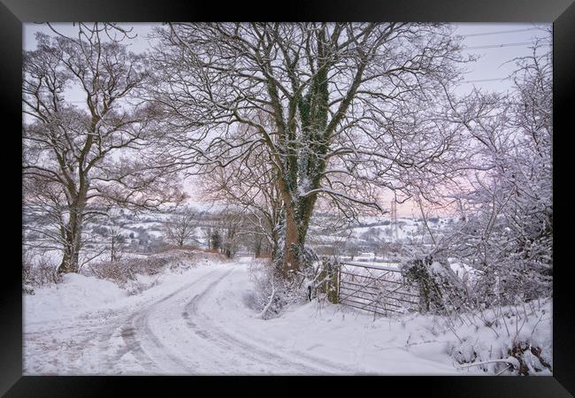 Winter lane Framed Print by Clive Ashton