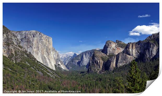 Yosemite Valley, California, USA Print by Jon Jones