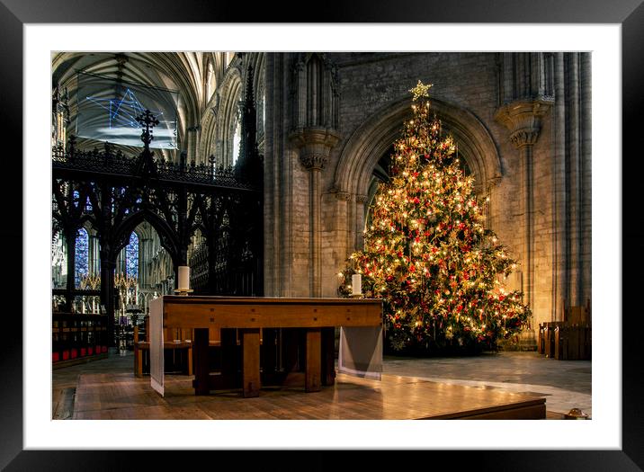 Christmas at the Cathedral Framed Mounted Print by Kelly Bailey