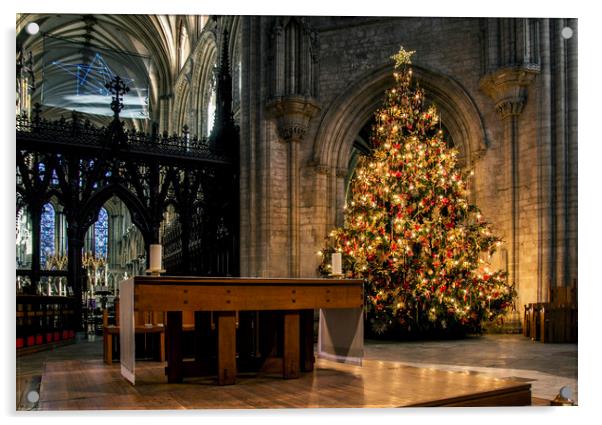 Christmas at the Cathedral Acrylic by Kelly Bailey