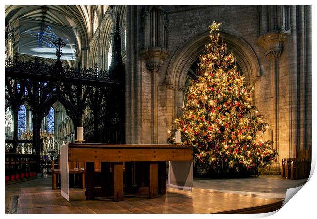 Christmas at the Cathedral Print by Kelly Bailey