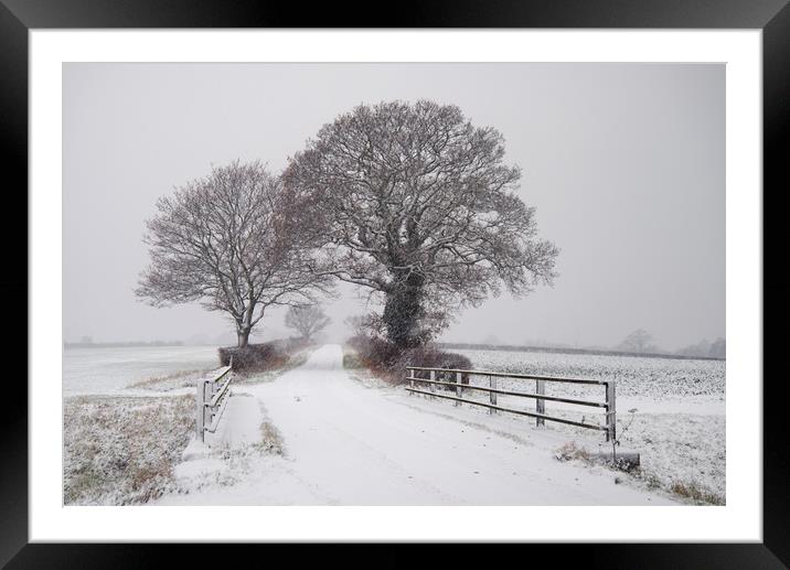 Cook's Lane in Winter Framed Mounted Print by Kevin Hussey