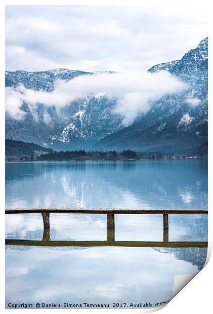 Alps mountains reflected in water Print by Daniela Simona Temneanu