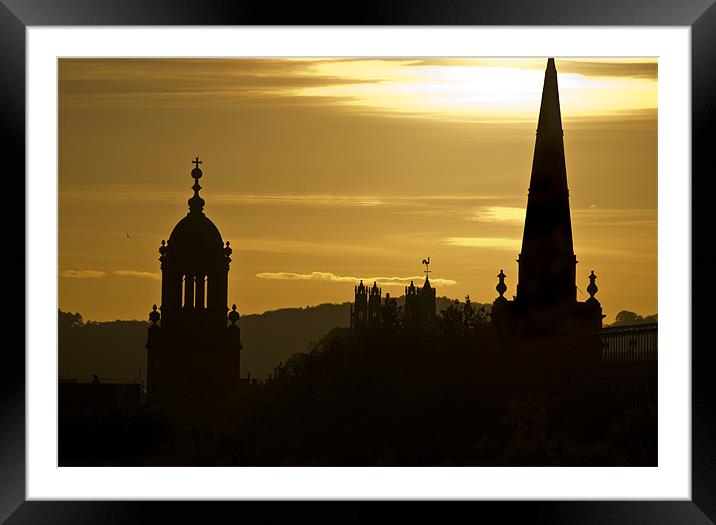 church silhouette Framed Mounted Print by alex williams