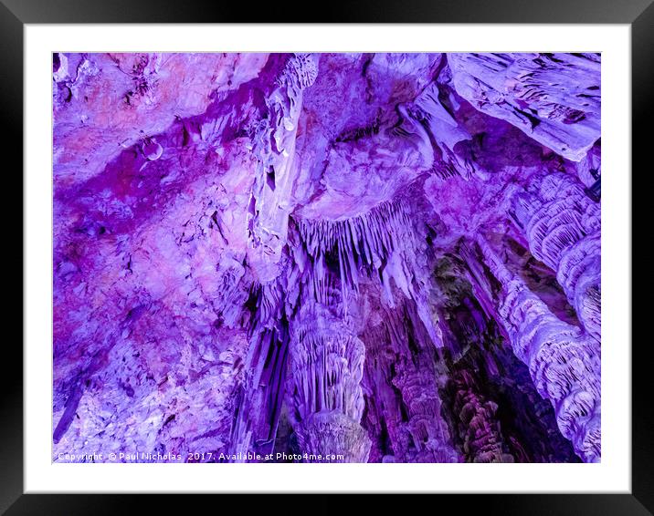 St Michael's Cave, Upper Rock, Gibraltar Framed Mounted Print by Paul Nicholas