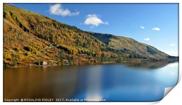 "Autumn sunshine at lake Thirlmere" Print by ROS RIDLEY