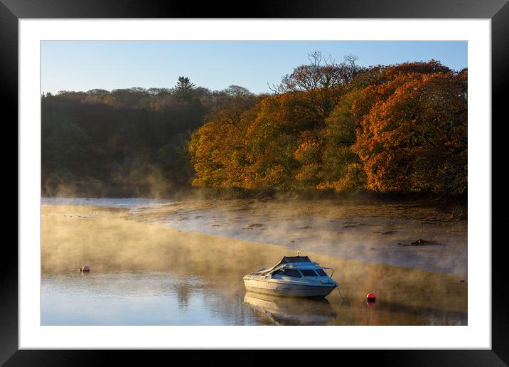 Autumn dawn mooring Coombe Framed Mounted Print by Michael Brookes