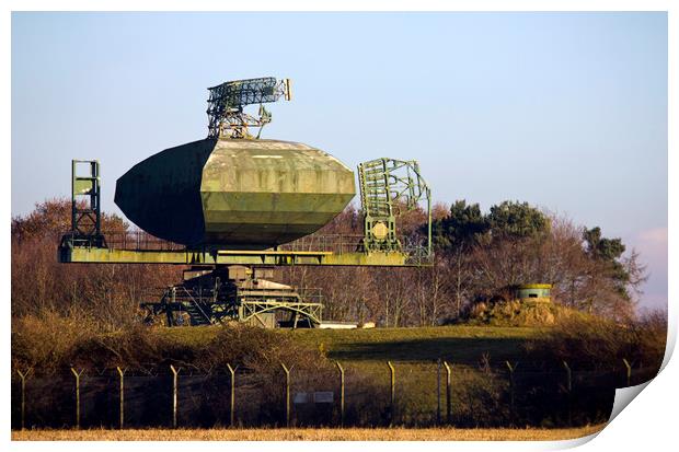 Type 85 Radar at RAF Neatishead Print by Darren Burroughs