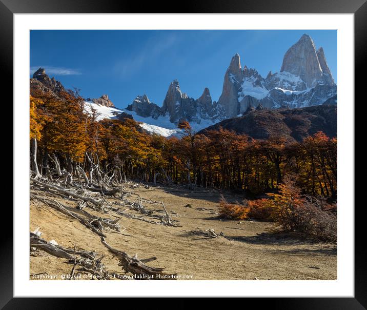 Patagonian Landscape Framed Mounted Print by David O'Brien